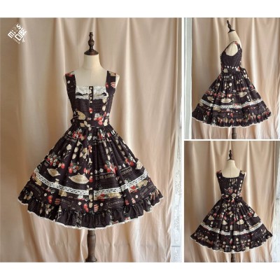 Miss Point Strawberry Pictorial 2.0 Faux Button Front JSK(Reservation/3 Colours/Full Payment Without Shipping)